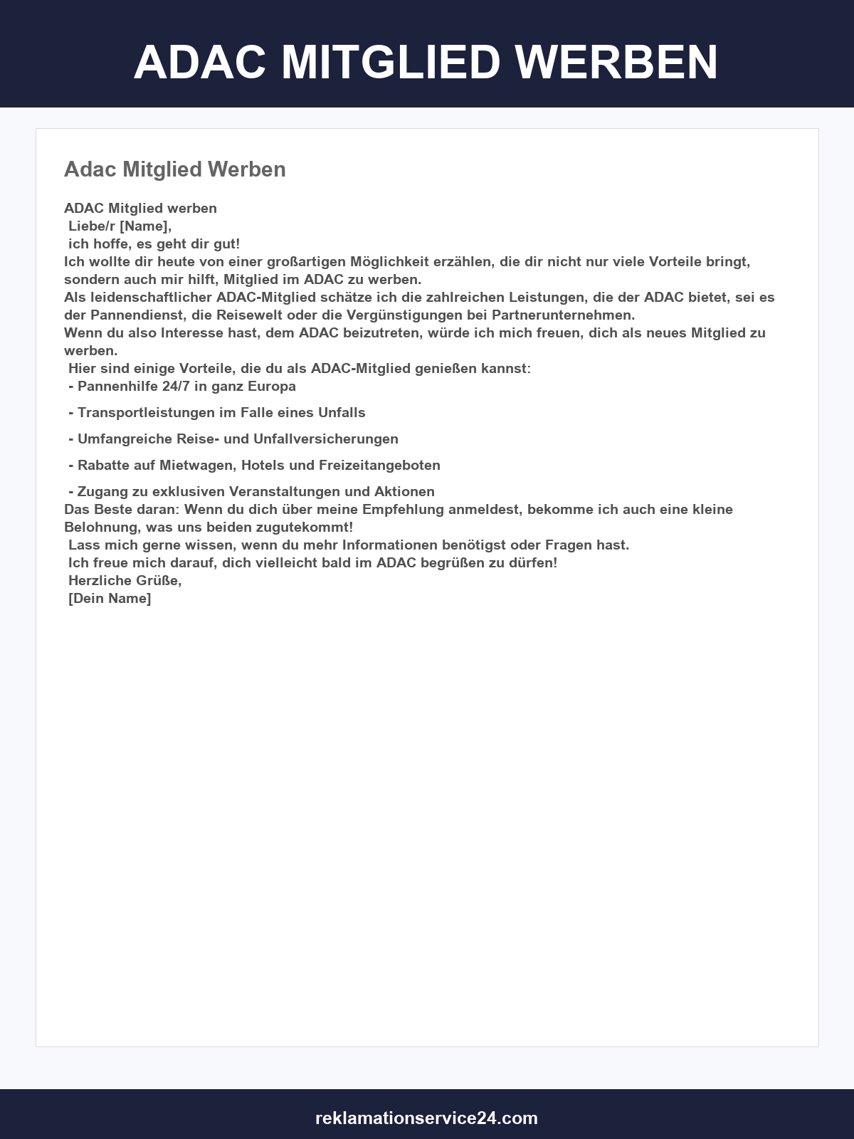 Adac Mitglied Werben Formular Ausdrucken